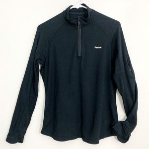 Reebok stretch pullover zip sweater black L